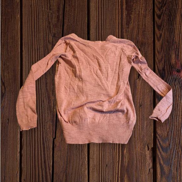 Madewell Peachy Pink Cotton Blend Button Front Long Sleeve Cardigan Size XXS - Picture 6 of 6